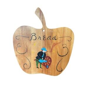 Vintage Wood Bread Board Cutting Man Smoking Use This Side and Save My Face 13"